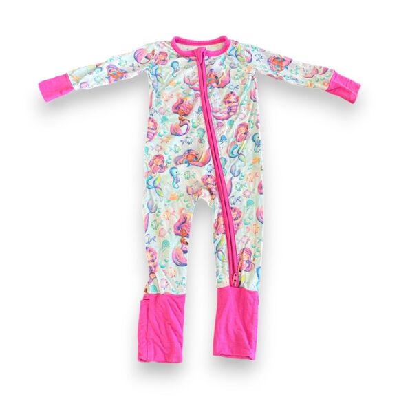 Birdie Bean Brielle Bamboo Convertible Romper 3-6 Months Mermaids - Picture 1 of 3